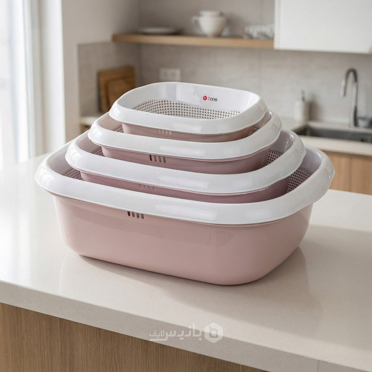 ست آبکش و لگن 8 پارچه بانیس